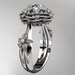 14kt white gold diamond floral, leaf and vine "Basket of Love" ring ADLR94 nature inspired jewelry