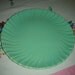 1940s Aqua Dinner Plate Gladding McBean Coronado Swirl Matte California Pottery Franciscan Chop Plate Platter
