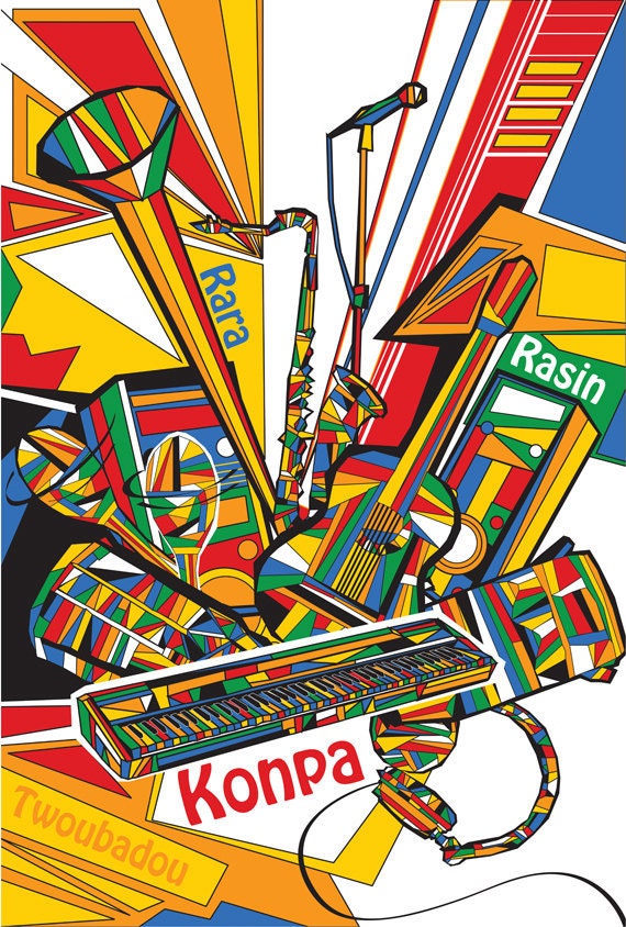 Limited Edition Giclee Print - Haitian Wall Art - "Music"