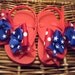 Patriotic Fourth of July Toddler/Girl Flip Flop Sandals - Sizes 5/6