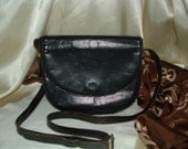 Dark Chocolate Brown Italian Leather Cross Body Bag