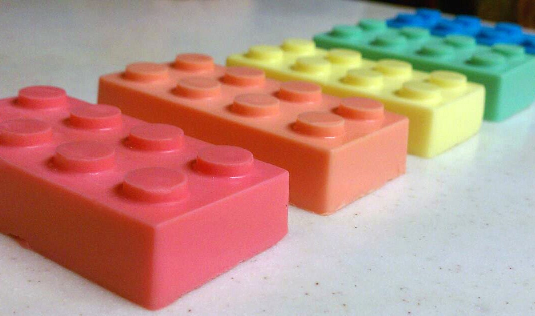 Rainbow set of 5 Bath Blocks - Goat's Milk & Shea Butter children's soap set