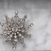 Bridal Vintage Clear Rhinestone Brooch Jewelry With Pin Back Wedding