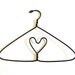 Vintage Hanger with Heart Clothes Jewelry Doll Shabby Chic