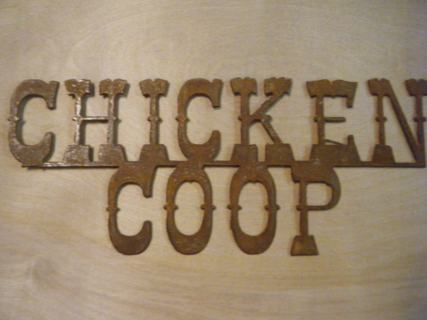 by signs Rusted  steel Metal Sign Etsy Coop RockinBTradingCo Chicken on rustic Rustic