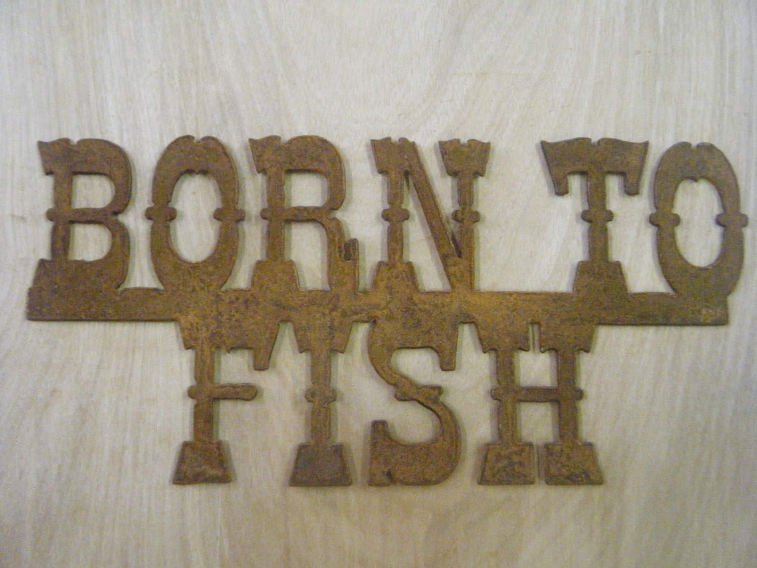Rusted sign by rustic Born Rustic RockinBTradingCo Sign Fish Metal on etsy to Etsy