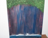 The Lost Waterfall 20 x 16 Acrylics on Canvas Original signed Art Painting
