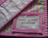Customized Quilt Label