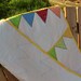 Bunting Quilt Baby Girl or Baby Boy Bright Red Orange Yellow Green Blue Aqua