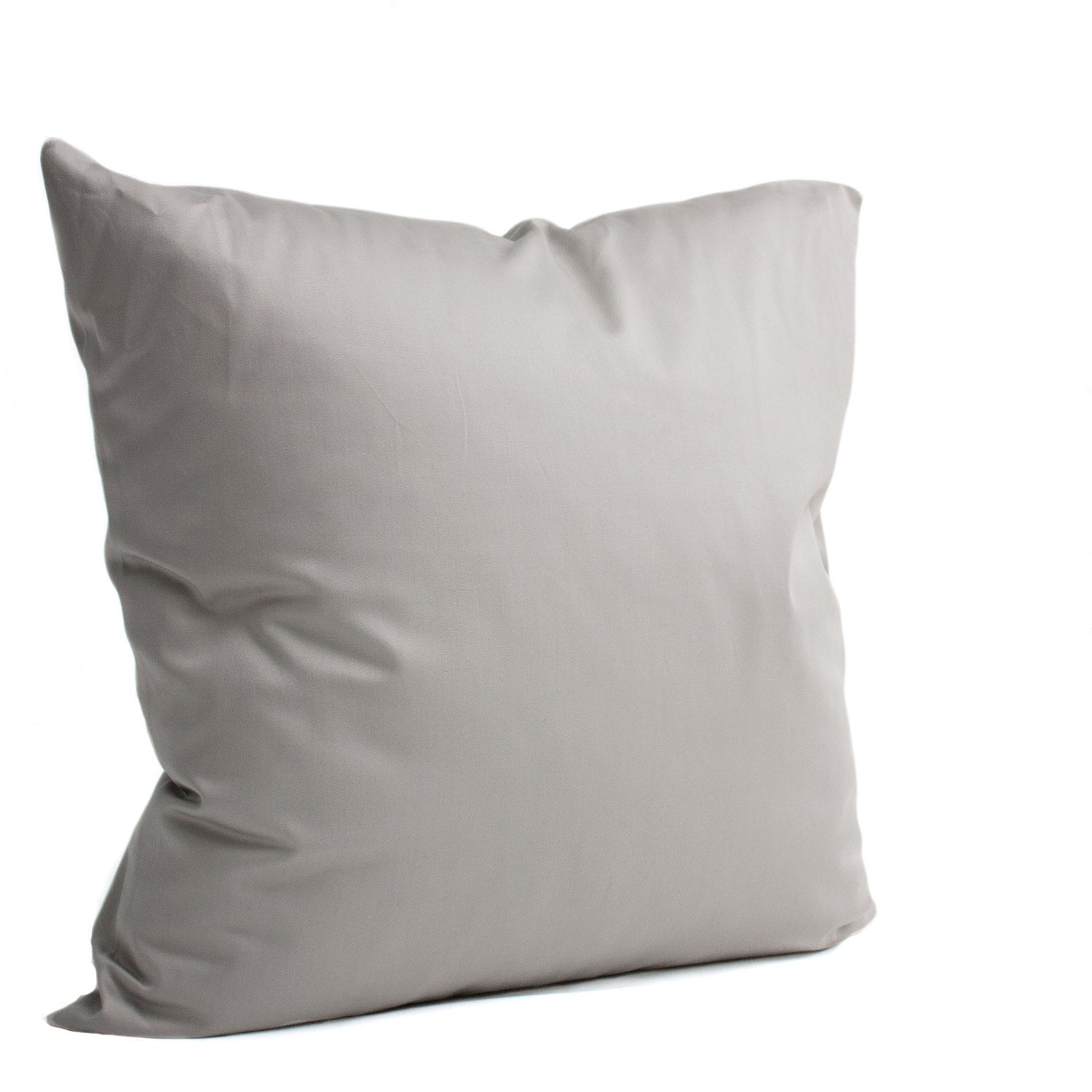 Silver Fog Decorative Pillow Cover - chic silver gray pillow 20 inches