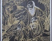 Acrylic painting "Meme Tsering", 50 x 70 cm - by. R. Spalbar