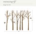 Vinyl Wall Decal winter tree Wall decals with birds - 03