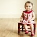Mod Dress / Vintage Fabric / Red and Pink Floral, Poppies / 'Rosie' newborn - 3T
