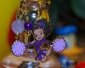 Cheerleader Disney Pin Re-purposed into Keychain