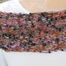 Knit Scarf, Trellis Ladder Ribbon Scarf. Vegas. Pink. Orange. Purples. Black. Metallic