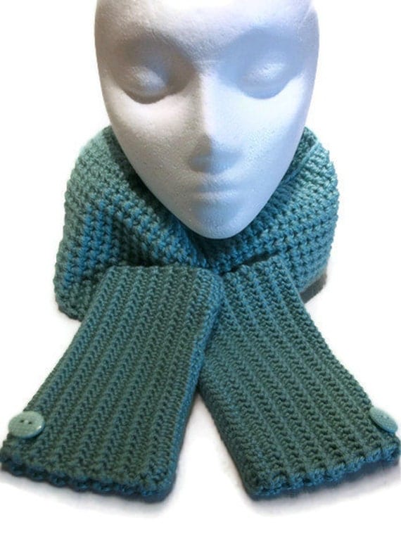 Brunch at Tiffanys Blue Cowl Scarf and Fingerless Gloves Spring Set