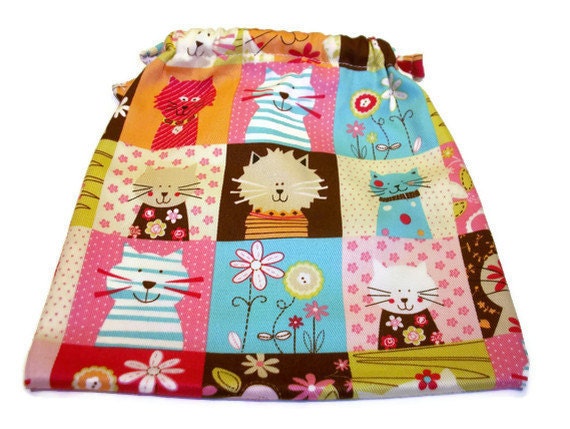 Kitty Cat Drawstring bag