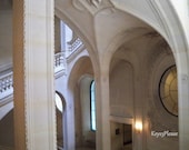 arch at the louvre, paris, france, museum, postcard, wall art