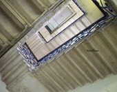 stairway in the louvre, paris, france, postcard, home decor, photograph
