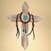 Handmade Barn Wood Wooden Cross Turquoise Stone Barbed Wire Leather Western SouthWestern Rustic Country
