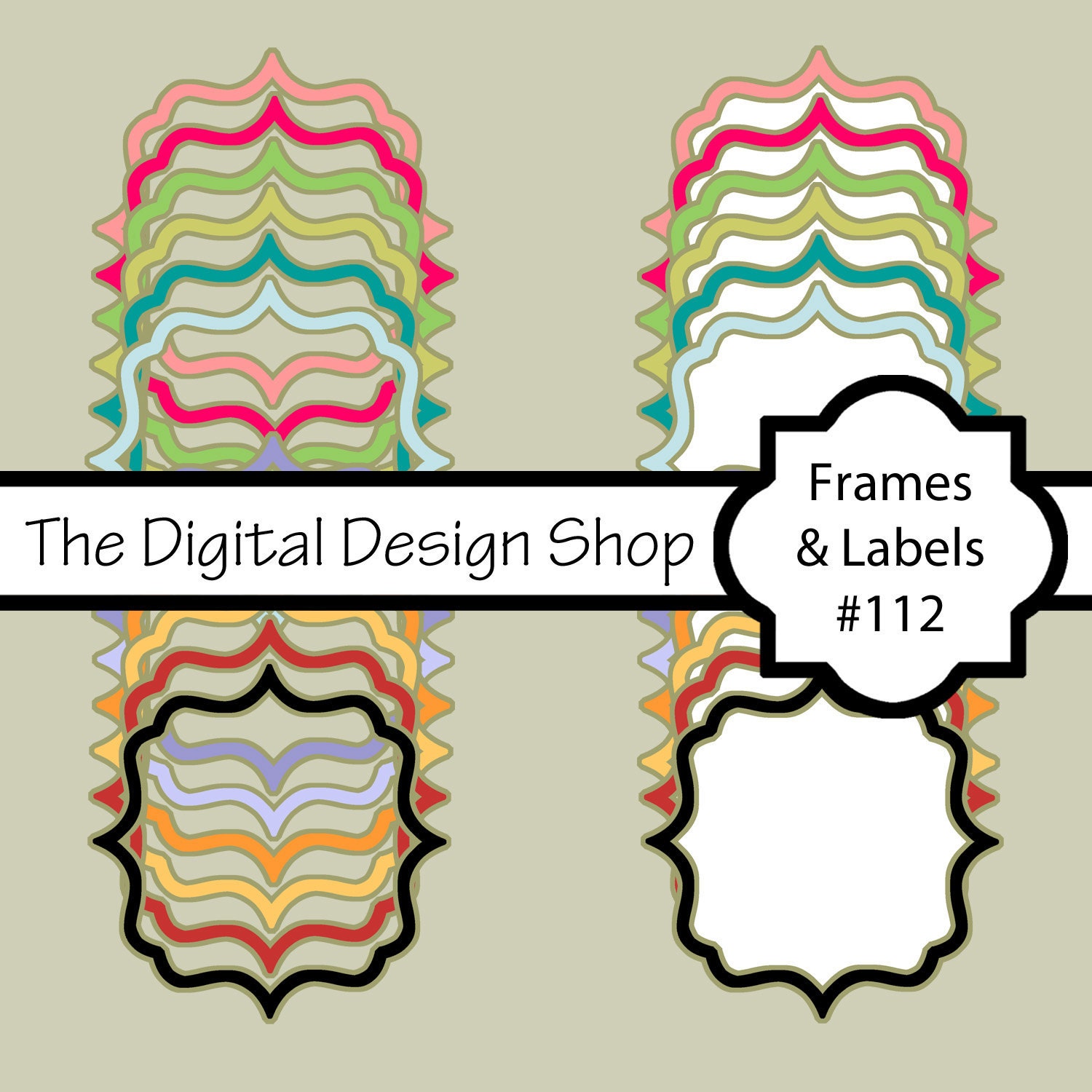 Digital Frames And Labels For Personal Or Commercial Use (Buy 2 get 1 free)