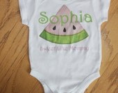 Sweet like Mommy Personalized baby girl watermelon onesie or toddler shirt