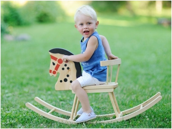 Wooden rocking horse Classical