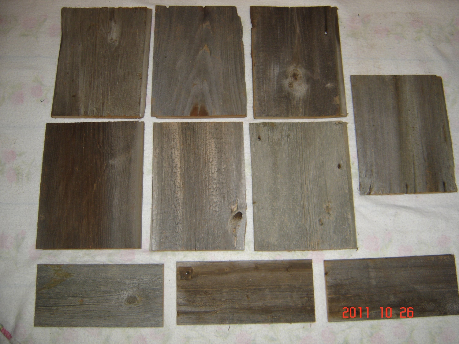 Crafters Pack Of Reclaimed Old Barn Wood Siding / Weathered Gray