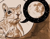 Tragedy 179: Moon Squirrel Print