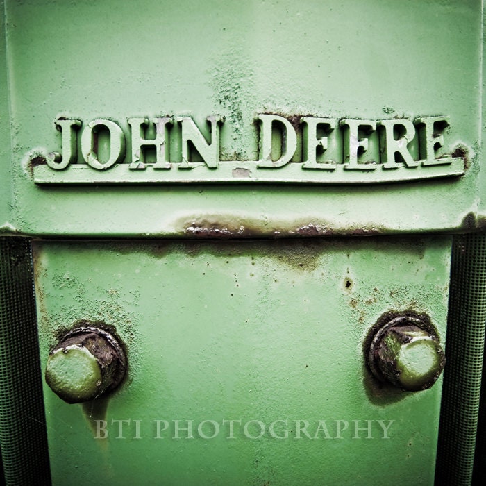 Old Abandoned Green John Deere Tractor, 8x8 inch Photograph