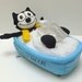 Cute Light Blue Vintage Felix the Cat in a Bathtub Tissue Box Cover