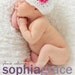 modern baby girl birth announcement. custom photo card