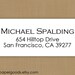 Custom return address labels, self-adhesive, rectangle, executive collection