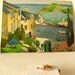 SALE Vintage Naive Folk Art Seaside Landscape Painting, France