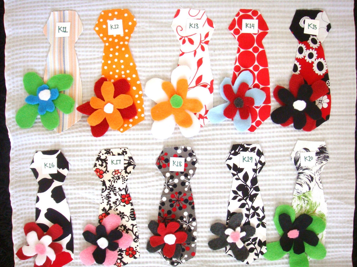 Matching Brother Sister Flower and Tie Shirts - 3 Shirt Set