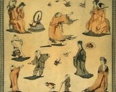 Etching, Oriental Composition - Original Hand Pulled Print
