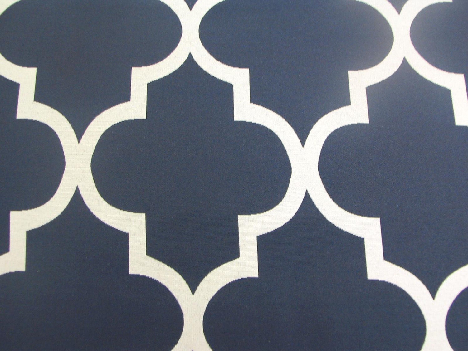 Pillow Covers 16x16 inch--(Set of 2) Quatrefoil Navy/Cream