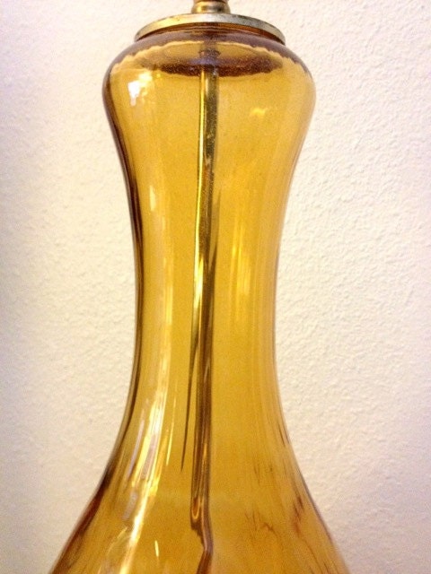 yellow glass lamp retro