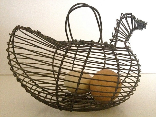 EASTER SALE rustic rooster home decor spring easter metal wire