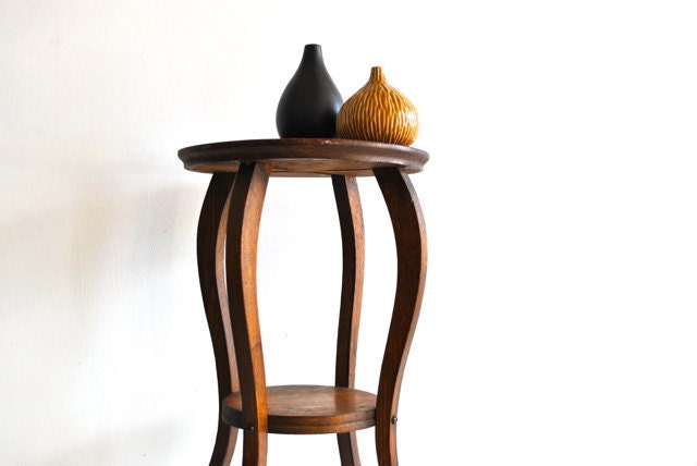 Petite Wooden Side Table - Rustic Vintage - Fall Autumn