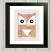 Owl Nursery Art Print - Woodland Nursery - 5x7