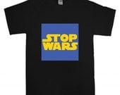 Stop Wars Men's Black T Shirt Sizes S, M, L, XL, 2XL & 3XL
