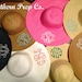 New Colors Custom Monogrammed Wide Brim Hat