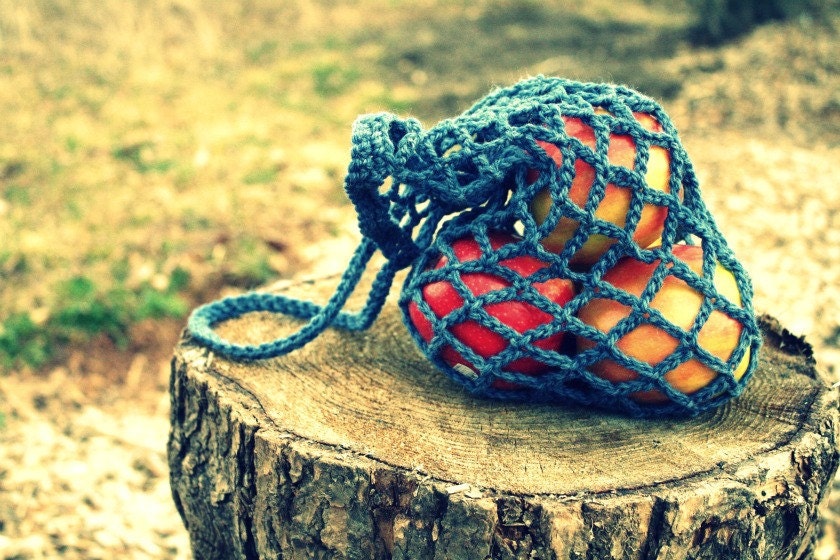 Mesh produce bag/ crochet bag/ crochet resuable shopping bag/ eco friendly bag