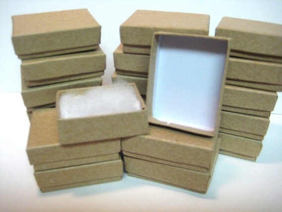 Kraft Gift Jewelry Box 20 2 5/8'' x 1 1/2'' x by JustPackaging