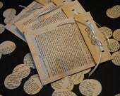 Vintage Book Confetti in custom envelopes, Wedding Confetti, Paper Circles, Table Decoration, Party Decoration