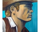 Art Print "The Cowboy" - Print of  original Oil Painting - 8"x10" - B2G1F