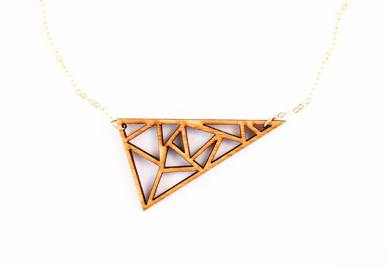 Triangles Necklace, Laser Cut
