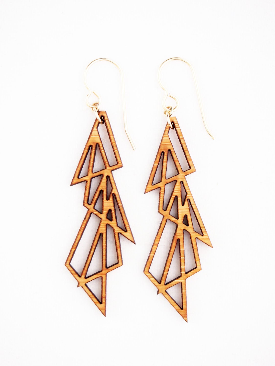Four Triangles, Laser Cut Earrings