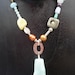 Artisan, Asymmetrical Necklace, Handcrafted with Sterling Silver, Copper, Amazonite, Pearls and Multi Gemstones